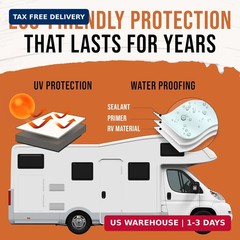 BEEST RV Roof Coating White, 1 Gallon Covers up to 50 sq ft (2 Coats), Solar Ref