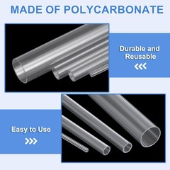 uxcell 10 Pcs Clear Plastic Rigid Tubing 2mm ID x 3mm OD, x 3mm,