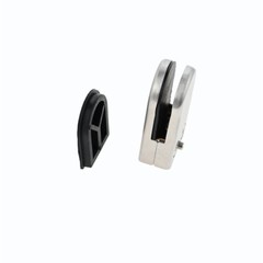 8/16Pcs Semicircle Glass Clamps 304 Stainless Steel 55x33x18mm for Balustrade