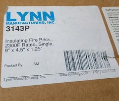 3143P Insulating Fire Brick 2300°F Rated 9″ × 4.5″× 1.25″ Single Pack