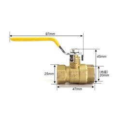 Brass Ball Valve Drain Switch Device DN15 1/2′ Female Thread New