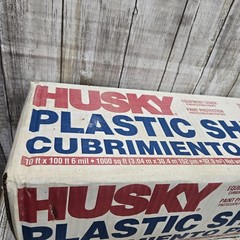 HUSKY 10 ft. x 100 ft. Clear 6 MIL Plastic Sheeting – 1000 SQ FT