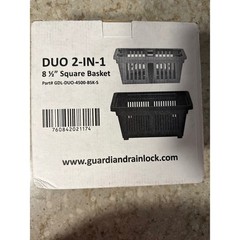 Guardian Drain Lock Duo 2-in-1 8.5″ Square Floor Sink Sediment Strainer Basket