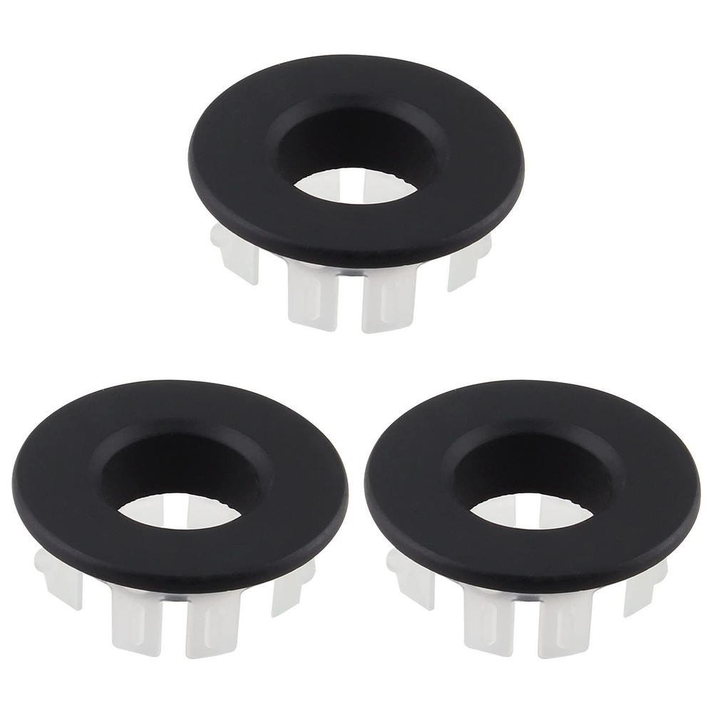 Murtenze 3Pcs Sink Overflow Ring, Basin Trim Cover Copper Black