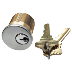 2Set Mortise Lock SC1 KD Cylinders Adams Rite 4Keys For Store Front Door Brass