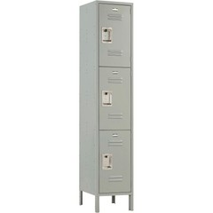 Global Industrial Infinity 3-Tier 3 Door Locker 15″W x 21″D x 78″H Gray