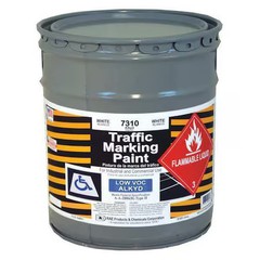 Rae 7310-05 Traffic Zone Marking Paint, 5 Gal., White, Alkyd Solvent -Based