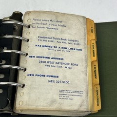 Vintage Construction Equipment Green Guide for Older Equipment Binder 1956-65