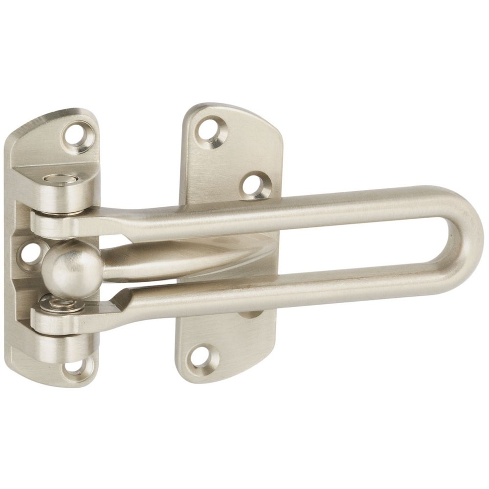 National Hardware Door Security Guard, Die Cast Steel, 1 Pack, Satin Nickel