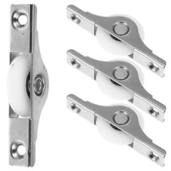 4PCS Double Convex Sliding Door Roller Wardrobe Door Pulley Cabinet Door Wheel
