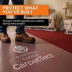 CarpetTect Floor Protection 24″ x 200′ | Heavy-Duty 4Mil Carpet Protection Film