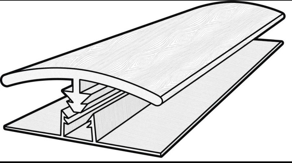 COREtec TM7CT-VV872 CT Plus Tile 94″L Vinyl Glue Down T-Molding – – Avesta