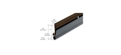 Dark Bronze Extruded Aluminum Vinyl Bulb Weatherseal 72″ x 80″ Opening
