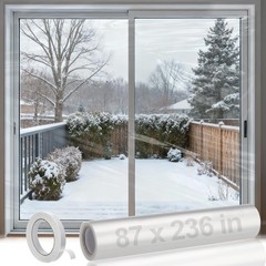 87×236in Window Insulation for Winter – Fits Sliding Door French Door Clear H…