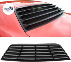 Window Louver Compatible with 2008-2023 Dodge Challenger, Unpainted Black PUR Re