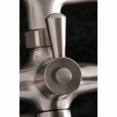 Kingston Brass KS265SN Clawfoot Tub 6-Inch Adjustable Center, Brushed Nickel