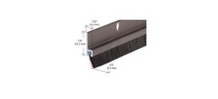 96″ Extruded Dark Bronze Anodized and Nylon Brush Door 11/32″ Bristle Weathers