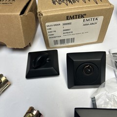 Emtek Assa Abloy Deadbolt Lock Set Oil Rubbed Bronze Black Used