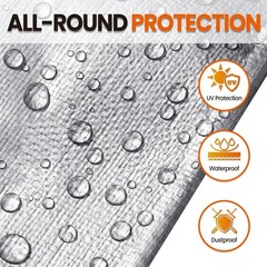 12×12 FT Tarp Waterproof, 16 Mil Tarps Heavy Duty Waterproof Multipurpose Pro…