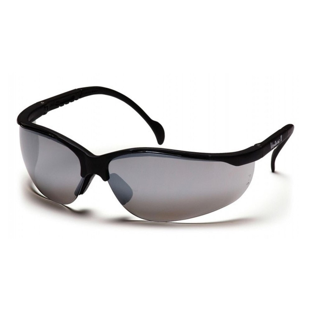 PYRAMEX-SB1870S Silver Mirror Lens with Black Frame