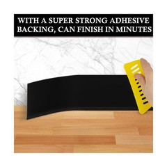 Flexible Baseboard Molding Trim 4″ x 100 ft, Self-Adhesive Viny… USA FAST SHIP