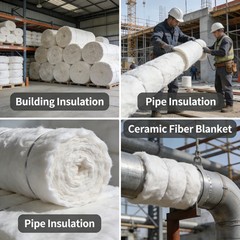 1x MODIGT 16″x24″ Ceramic Fiber Blanket for Industrial Pipeline Insulation