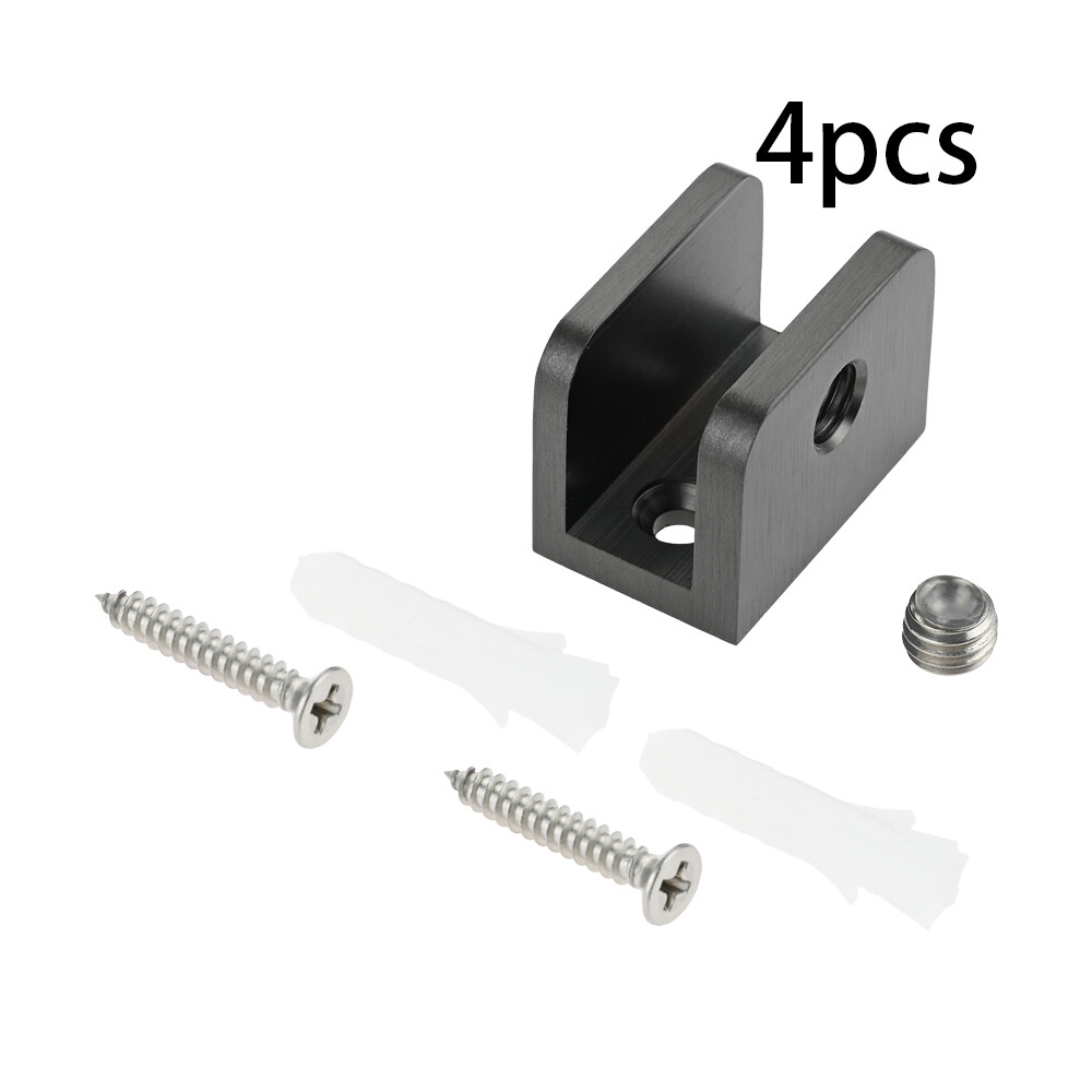 4Pcs Glass Clamps w Screws 31.5x24x20.5mm for Glass Shelves Bathroom Shower Room