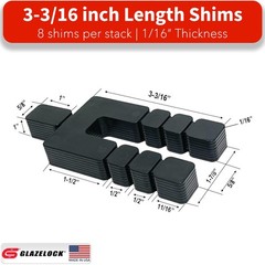Plastic Peel Away Stackable Shims for Leveling 2000 Pieces (3-3/16” Length – …