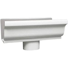 Lot of 4 AMERIMAX HOME PRODUCTS 33010 5-In Galvanized End/Drop, White
