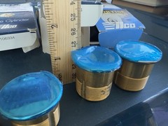 3 ilco mortise Cylinder Dummies USA Nickel Chrome And Antique Gold See Pics