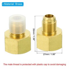 1PCS 5/8″ Female Flare x 3/8″ Male Flare Connector Brass Adapters Reducing