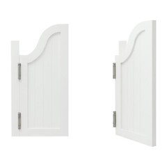 White Swing Solid Wood Door Elegant Pine Wood Partition Door for Shop Entrance