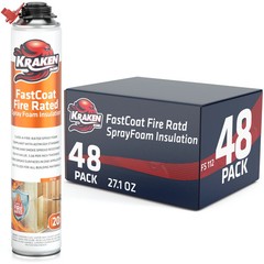 Kraken Bond FastCoat Closed Cell Spray Foam 48 Pk Class A FireRated Gun Not Incl