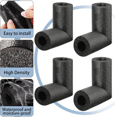 8 Pack 1 Inch Pipe Insulation Foam Tube Elbow Insulation Tubing Elbows Water Fre