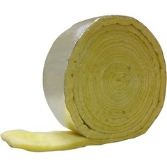 Fiberglass Pipe Wrap Insulation 1in Thick 25ft Vapor Barrier Cold Hot Water New