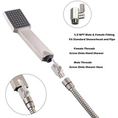 Showerhead Shut Off Valve with Stainless Handle, 304 1/2 inches