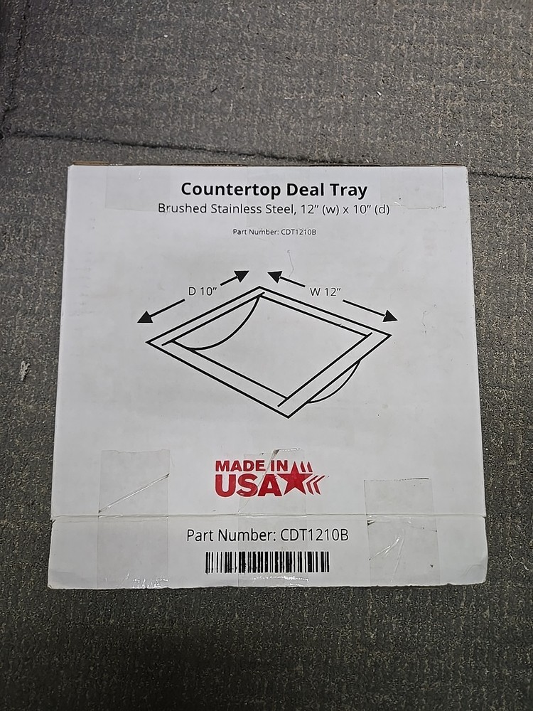Surplus Brixwell CDT 1210B Drop In Deal Tray 12″x 10″ Brushed Stainless Steel