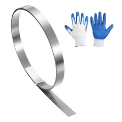 0.4in x 3.3ft Stainless Steel Flashing Roll, 0.5mm Metal Roof Panels
