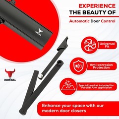 Commercial/Residential Grade Door Closer | Aluminum Heavy Duty 3 Spring Hydra…