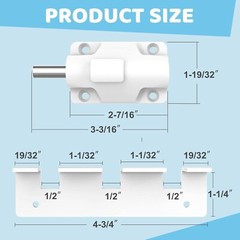 3 Position Patio Sliding Door Security Kick Foot Lock Top or Bottom-Childproof