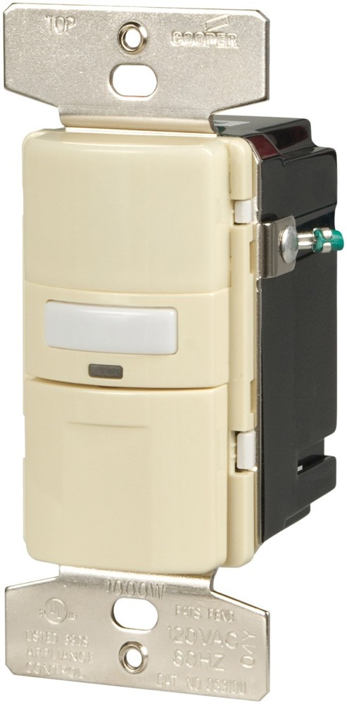 Eaton OS310U-A Motion-Activated Occupancy Sensor Wall Switch, Almond, motion