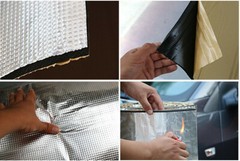 Vehicle Car Sound Deadener Reflective Insulation Mat Heat Guard R12 10MM 24X20′