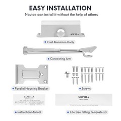 Automatic Door Closer Hydraulic, Grade 3, 88-143lbs, 36 Inch – Fire Rated