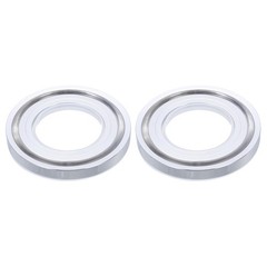 uxcell 2Pcs Bathroom Sink Mounting Ring, Zinc Alloy Drain Mount Silver
