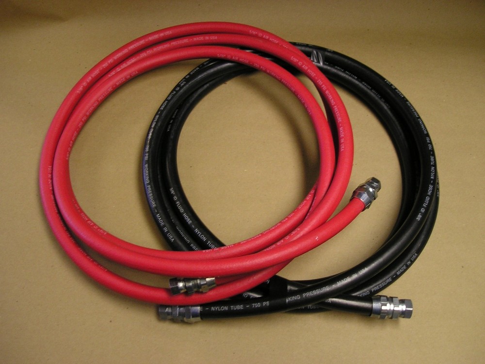 BINKS ,CONTITECH 10′ LOW PRESSURE HVLP 3/8″ PAINT/ 5/16″ LINE HOSE W/ SWIVEL