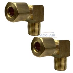 2PC 1/4″ Compression x 1/8″ MNPT 90 Degree Brass Compression Elbow Pipe Fitting