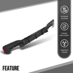 Rear Diffuser for BMW G30 5 Series 2017-2023 M Sport Bumper Carbon Fiber Black