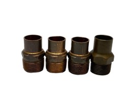 (4) NOS Nibco 5/8” NOM C x 3/4” MNPT Copper Pipe Adapter Fittings 604R 5/8×3/4