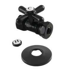Kingston Brass CC4415.XK 2-1/8″H Quarter Turn Straight Stop Valve – Black