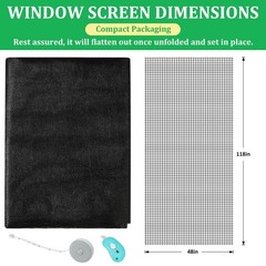 Windows Screen Replacement And Screen Door Repair Kit, 6pcs Window Screen